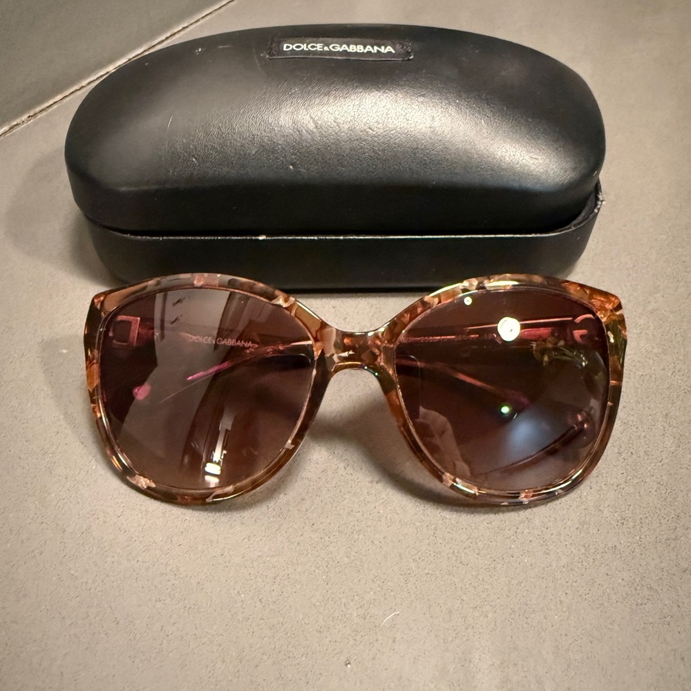 Dolce & Gabbana Tortoise Shell Sunglasses with Case